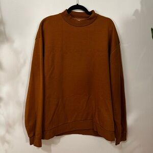 Zara Men's Turtleneck Sweater in Warm Brown
